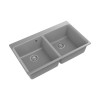 Мойка кухонная RIVELATO AXEL X-90-2D (серый/grigio metallizzato/серый металлик)