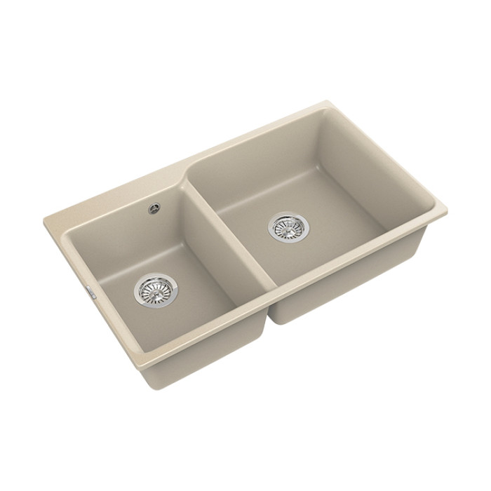 Мойка кухонная RIVELATO AXEL X-90D (бежевый/beige scuro/темно-бежевый)