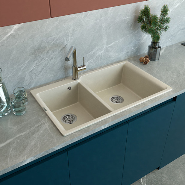 Мойка кухонная RIVELATO AXEL X-90D (ченый/antracite/антрацит)