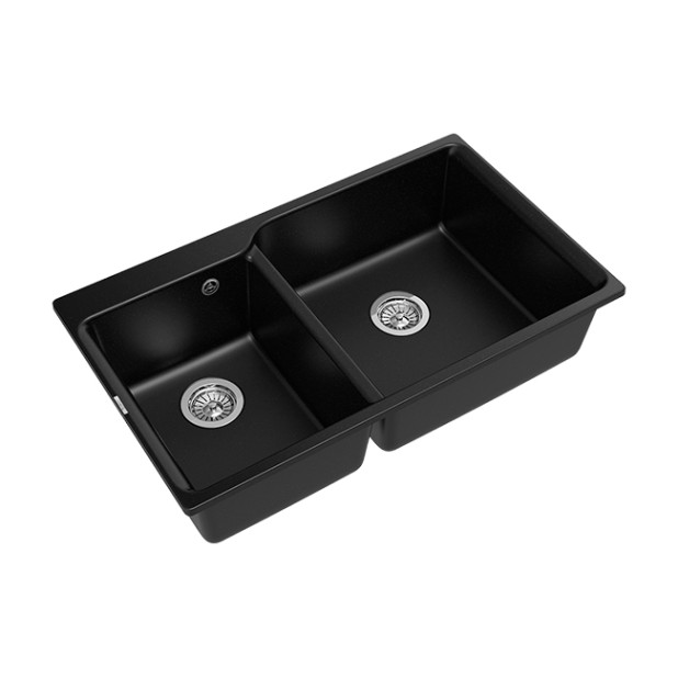 Мойка кухонная RIVELATO AXEL X-90D (черный/nero/черный)