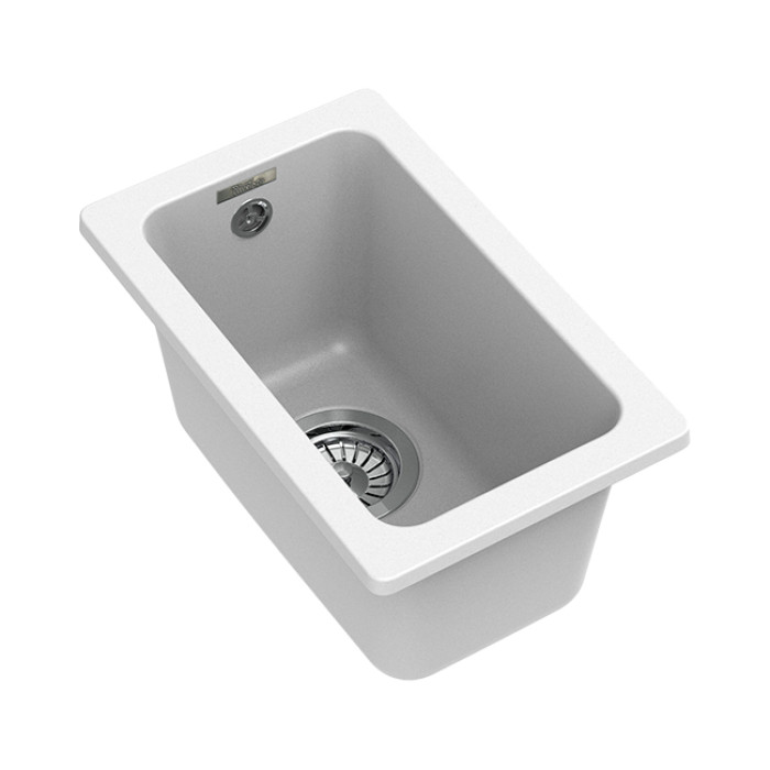 Мойка кухонная RIVELATO BERKANA BK-25 (белый/brina/иней)