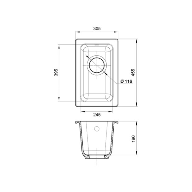 Мойка кухонная RIVELATO BERKANA BK-25 (серый/grigio metallizzato/серый металлик)