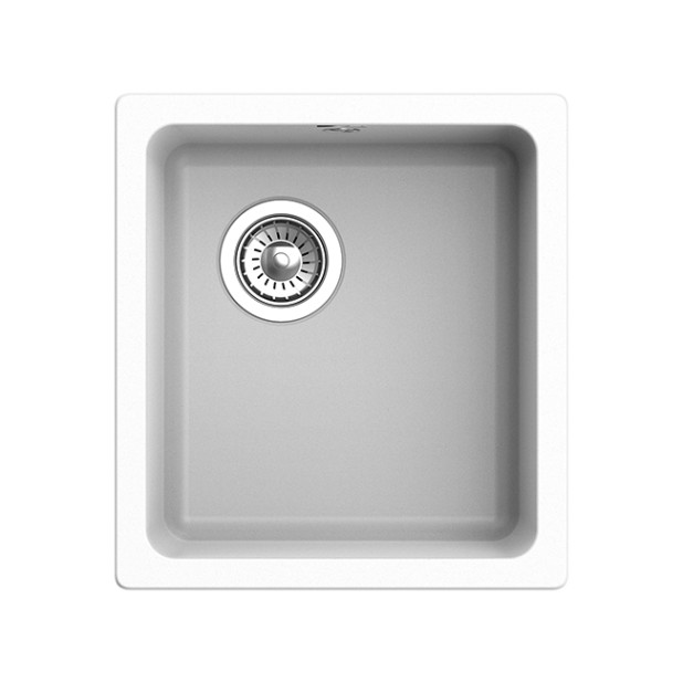 Мойка кухонная RIVELATO BERKANA BK-35 (белый/brina/иней)