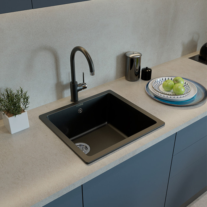 Мойка кухонная RIVELATO BERKANA BK-45 (песочный/topazio/топаз)