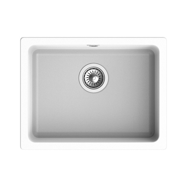 Мойка кухонная RIVELATO BERKANA BK-50 (белый/brina/иней)