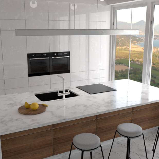 Мойка кухонная RIVELATO BERKANA BK-50 (черный/nero/черный)