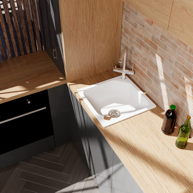 Мойка кухонная RIVELATO LOCUS LS-50 (черный/antracite/антрацит)