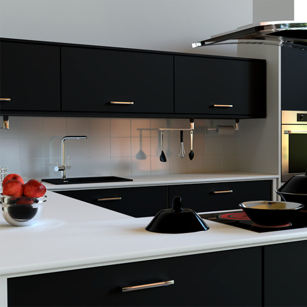 Мойка кухонная RIVELATO LOCUS LS-65 (белый/brina/иней)