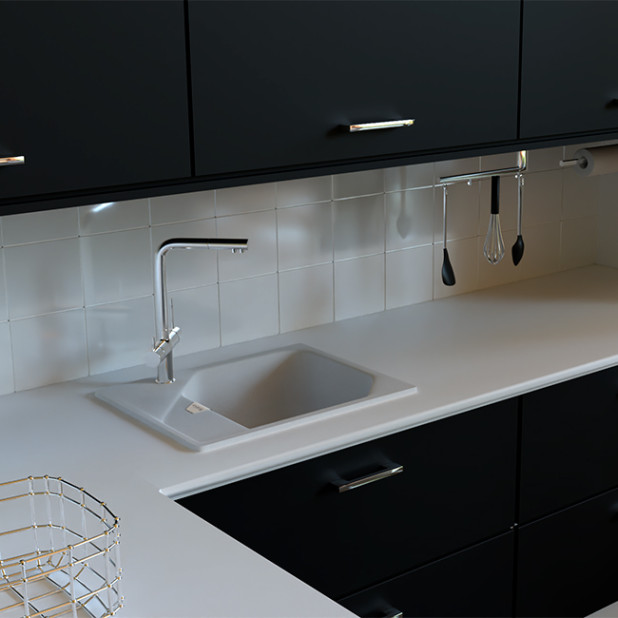 Мойка кухонная RIVELATO LOCUS LS-65 (песочный/topazio/топаз)