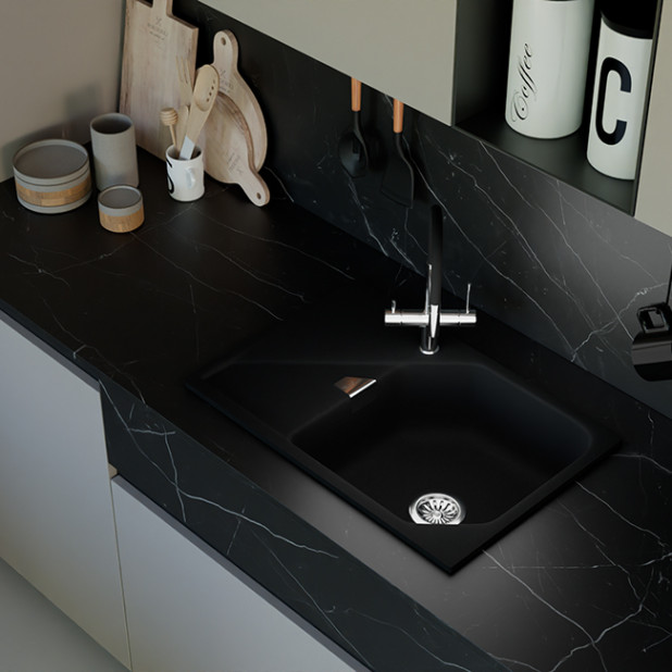 Мойка кухонная RIVELATO LOCUS LS-75 (бежевый/beige scuro/темно-бежевый)