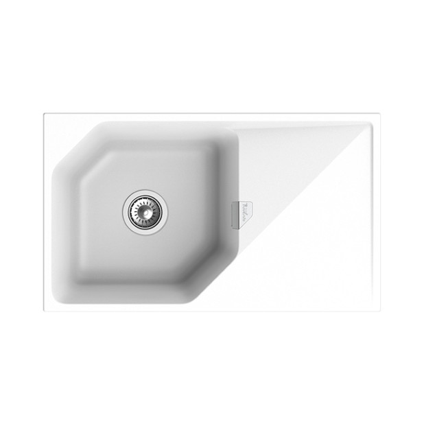 Мойка кухонная RIVELATO LOCUS LS-85 (белый/brina/иней)