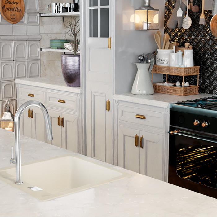 Мойка кухонная RIVELATO RAUM RM-50 (бежевый/beige scuro/темно-бежевый)