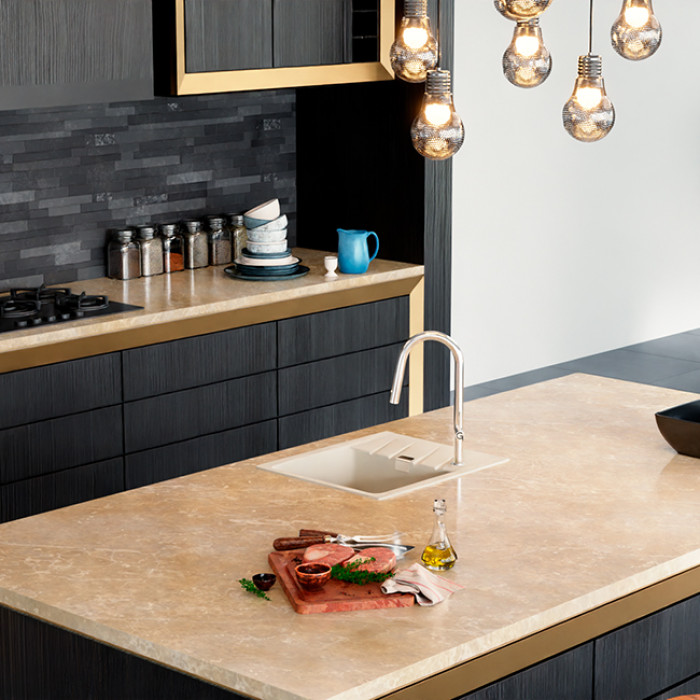 Мойка кухонная RIVELATO RAUM RM-58 (песочный/topazio/топаз)