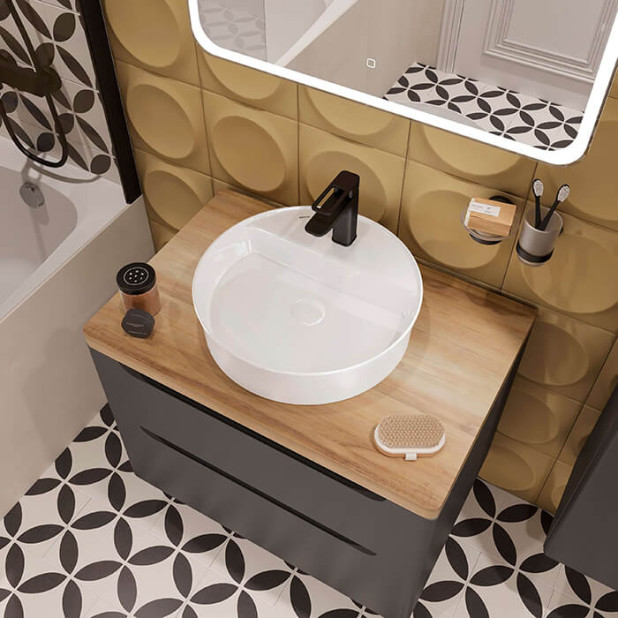 Раковина Bocchi Sottile Slim Line 1599-061-0126, белая 45x45 см