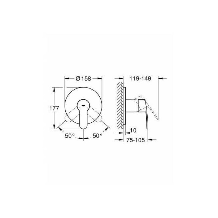 Смеситель для душа GROHE Eurostyle Cosmopolitan, хром (24051002)
