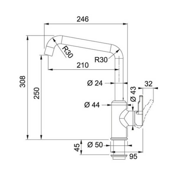 Смеситель для кухни FRANKE Urban оникс