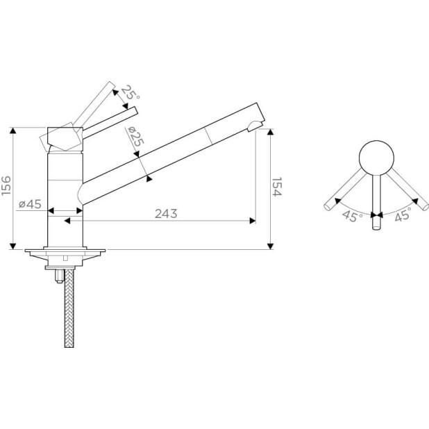 Смеситель для кухни Omoikiri Aogashima-C хром