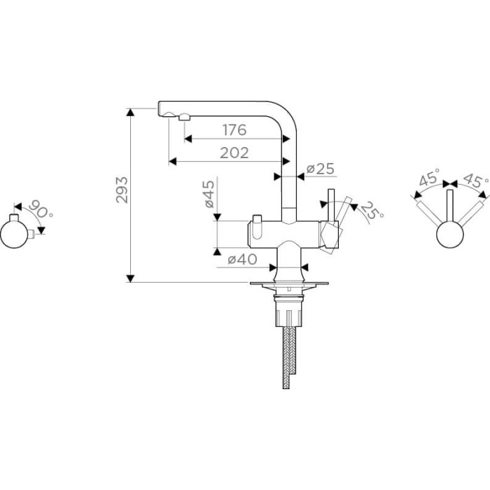 Смеситель для кухни Omoikiri Hotaru-C-WH хром/белый