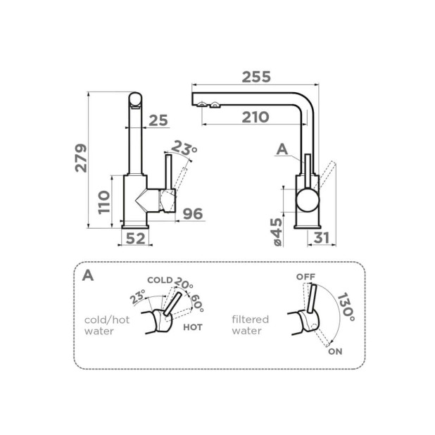 Смеситель для кухни Omoikiri Nakagawa 2 Plus-SA бежевый