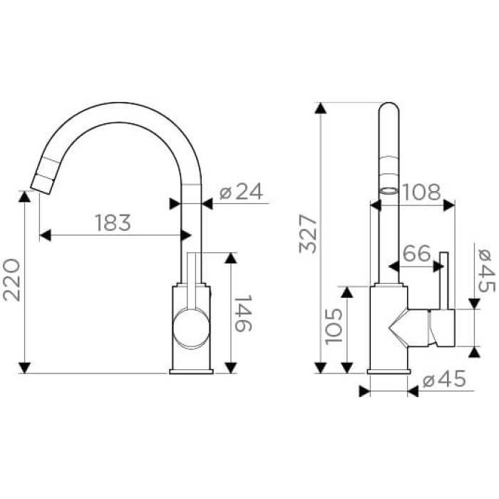 Смеситель для кухни Omoikiri Shinagawa-EV эверест