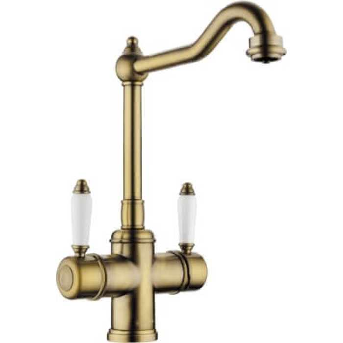 Смеситель для кухни Omoikiri Tottori-AB античная латунь