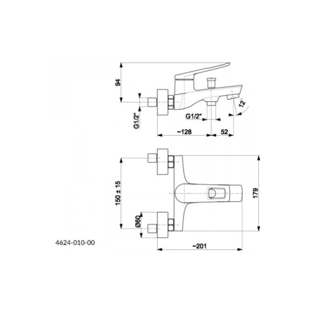 Смеситель для ванны Amazonit Armatura