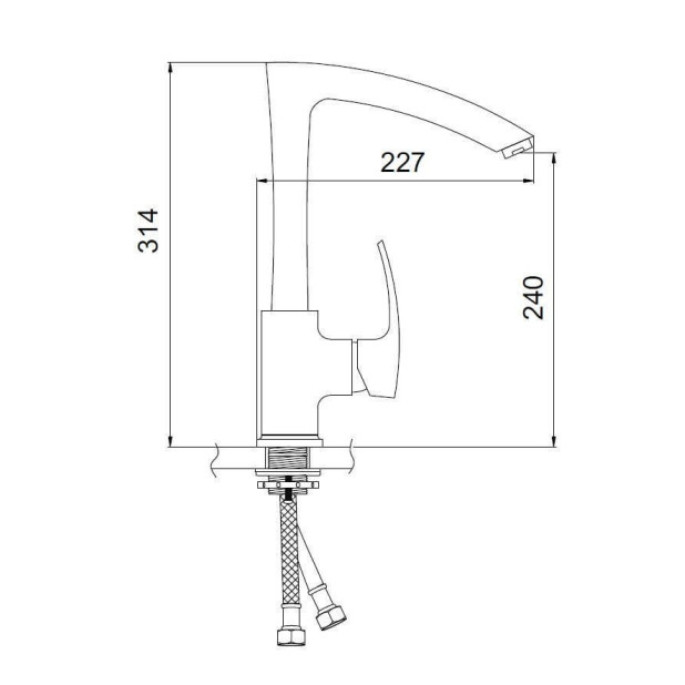 Смеситель GERHANS K14014W для кухни