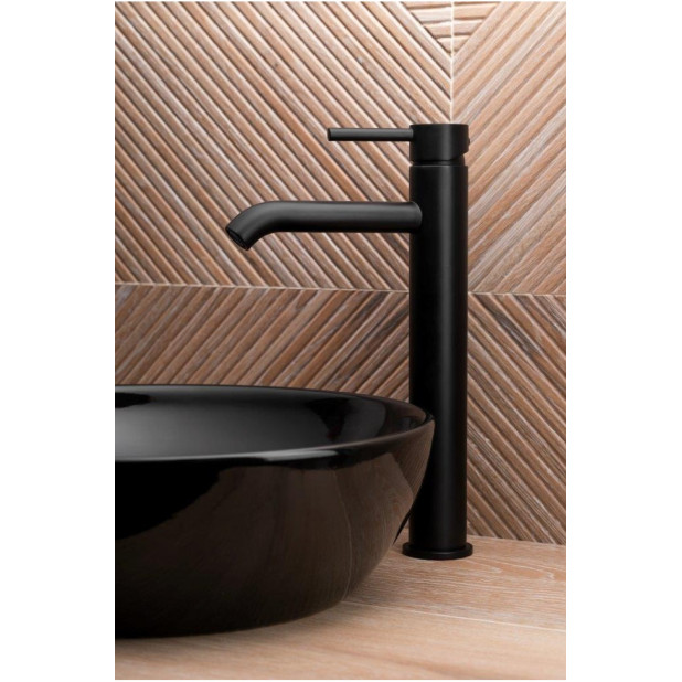 Смеситель MOZA Black для высоких раковин