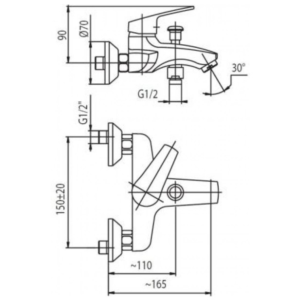 Смеситель на ванну (fe1244bb6)