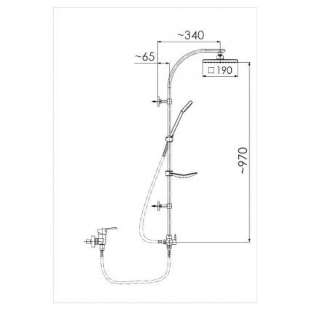 Стойка с верхним душем KFA Armatura