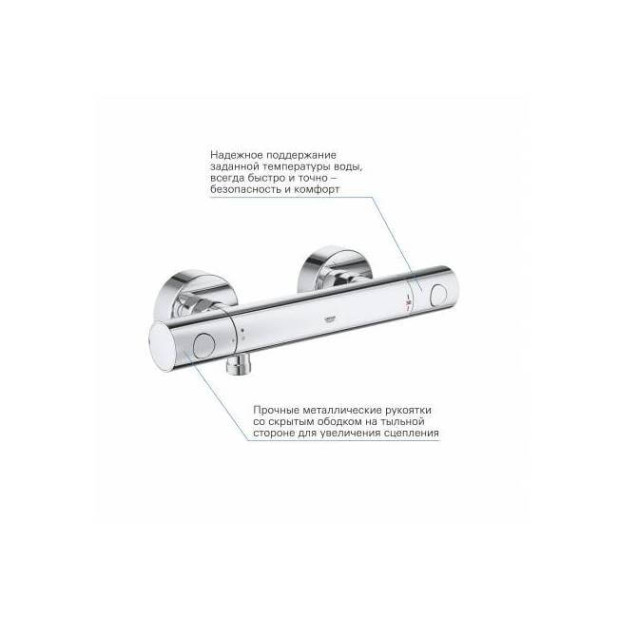 Термостат для душа внешнего монтажа GROHE Precision Get, хром (34773000)