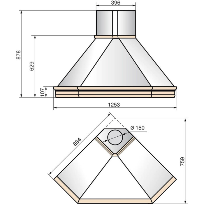 Вытяжка ELIKOR Форест Валенсия 90П-700-П3Д (951345)
