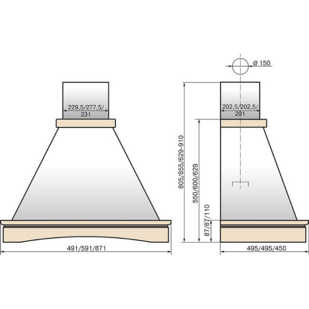 Вытяжка ELIKOR Вилла 50П-650-П3Л (841792)