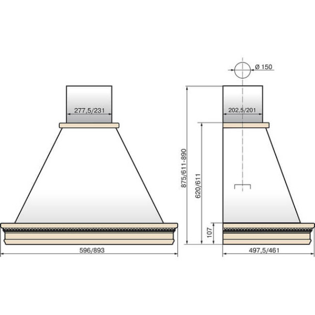 Вытяжка ELIKOR Вилла Луизиана 90П-650-П3Д (943814)