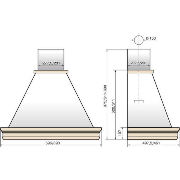 Вытяжка ELIKOR Вилла Валенсия 60П-650-П3Л (840918-1)