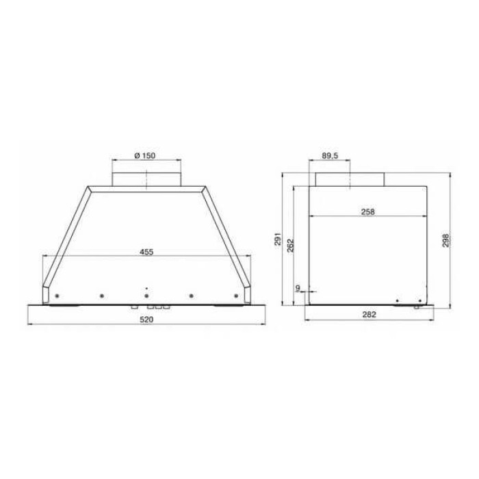 Вытяжка ELIKOR Врезной блок Flat 52П-650-К3Д (954638)