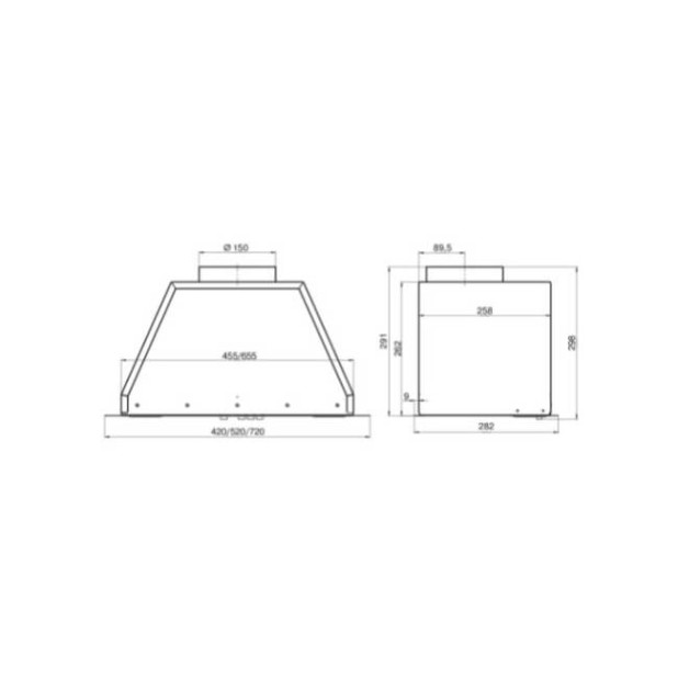 Вытяжка ELIKOR Врезной блок Flat 72П-650-К3Д (978770)