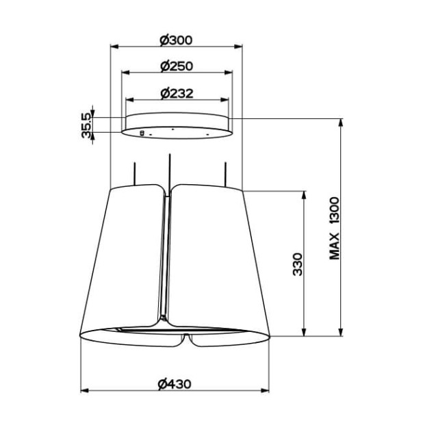 Вытяжка FABER BEAT BK MATT F45 (345.0612.337)