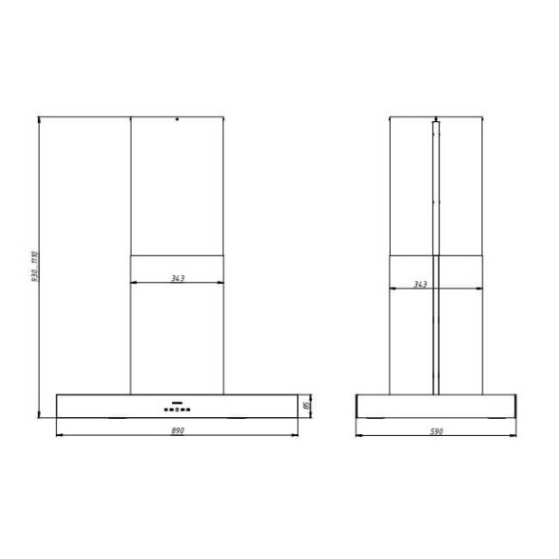 Вытяжка FABER FORZA ISOLA IX/GL90 (110.0436.368)