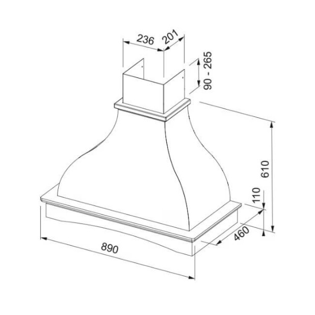 Вытяжка FRANKE FCS 90 O1 EV8 321.0592.491
