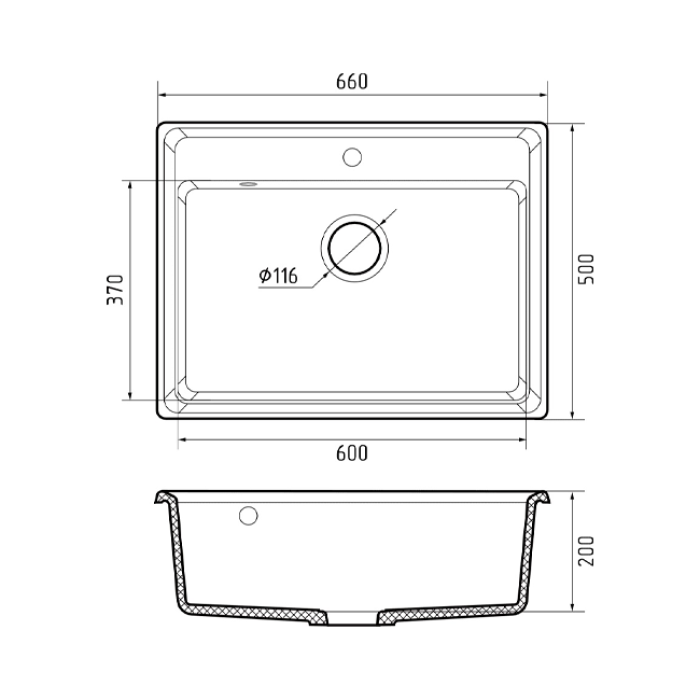 Мойка кухонная GRANFEST GF-LV-660 (терракот)
