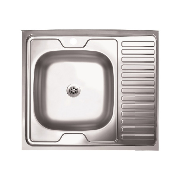 Накладная мойка для кухни KROMEVYE N 209 чаша слева