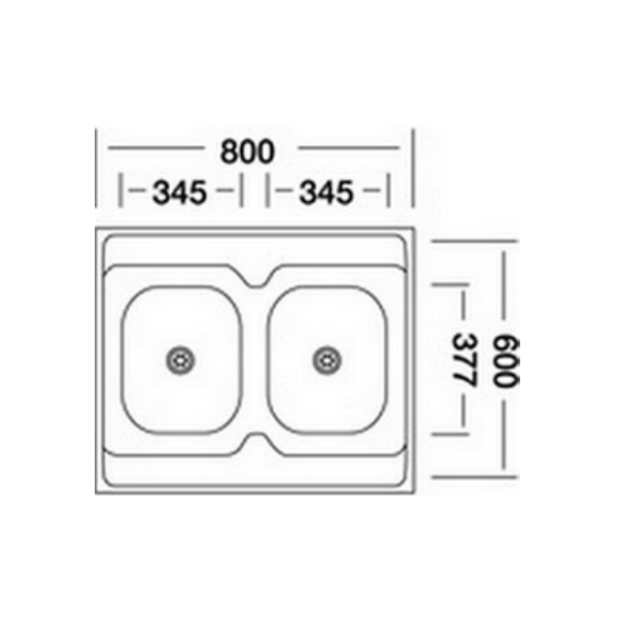 Мойка кухонная KROMEVYE N 432 К