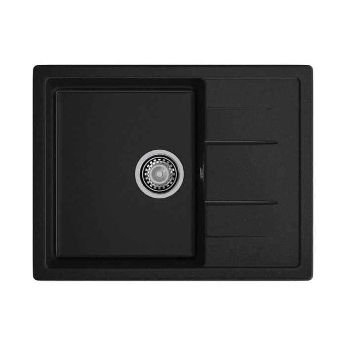 Мойка кухонная GRANFEST GF - Q650L чаша слева черный (выставочный образец)